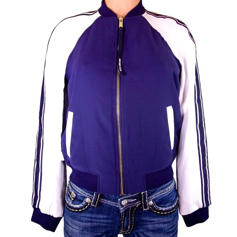 Women’s Michael Kors Blue Long Sleeve Track Jacket Size XS